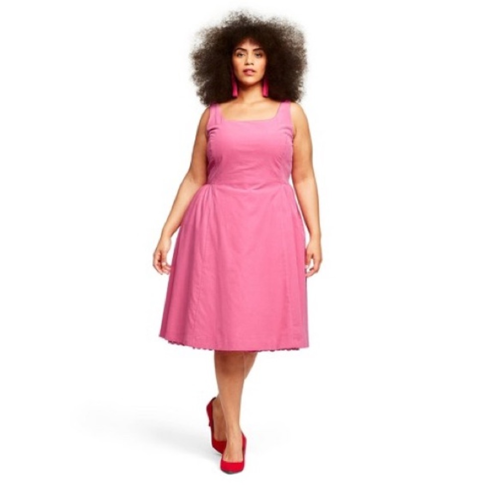 Isaac Mizrahi for Target pink corduroy dress